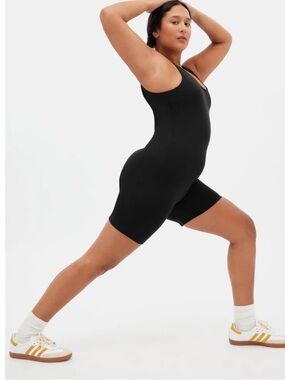 Girlfriend Collective Black Unitard Active Romper Bodysuit